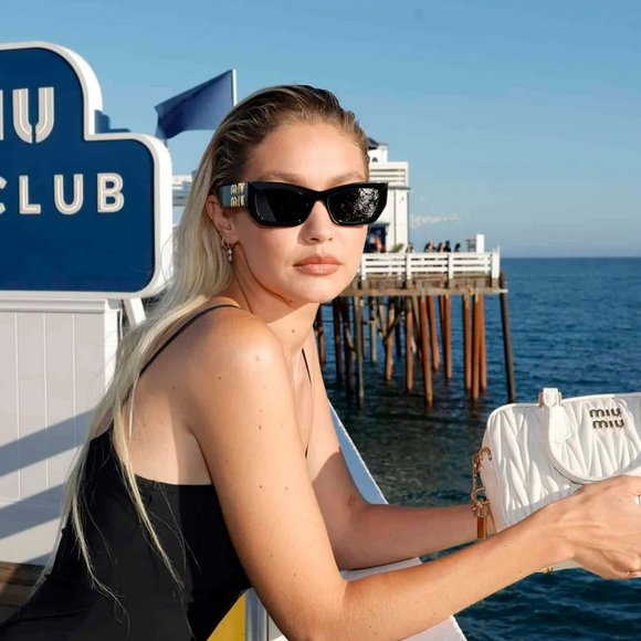 Miu Miu MU09WS 1AB5S0 Black Grey Cat Eye Women Sunglasses - Picture 14 of 14